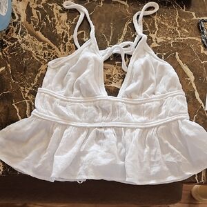 White Sleeveless  Zara Women's Top